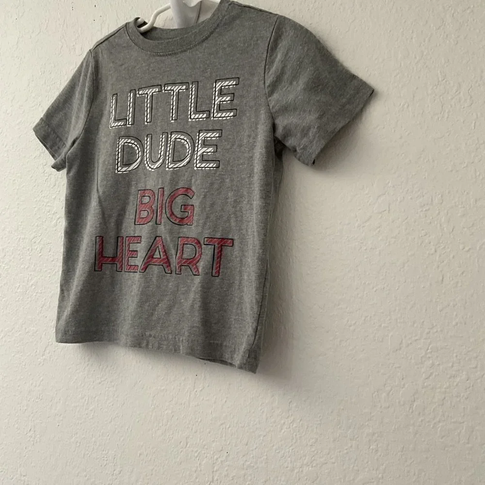 BOYS LITTLE DUDE BIG HEART SHORT SLEEVES T-SHIRT